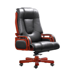 Luxury Genuine Leather Office Chair - High Back