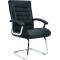 High Back Visitor Chair - PU Leather - Black