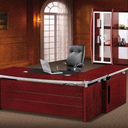 1.8m Veneer Office Executive Desk with return and pedestal