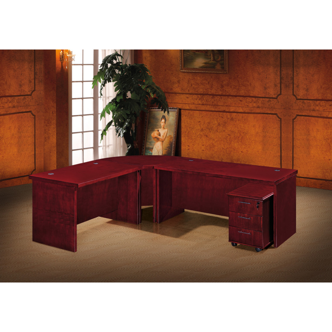 FURNI BOSS |Veneer Modular manager desk